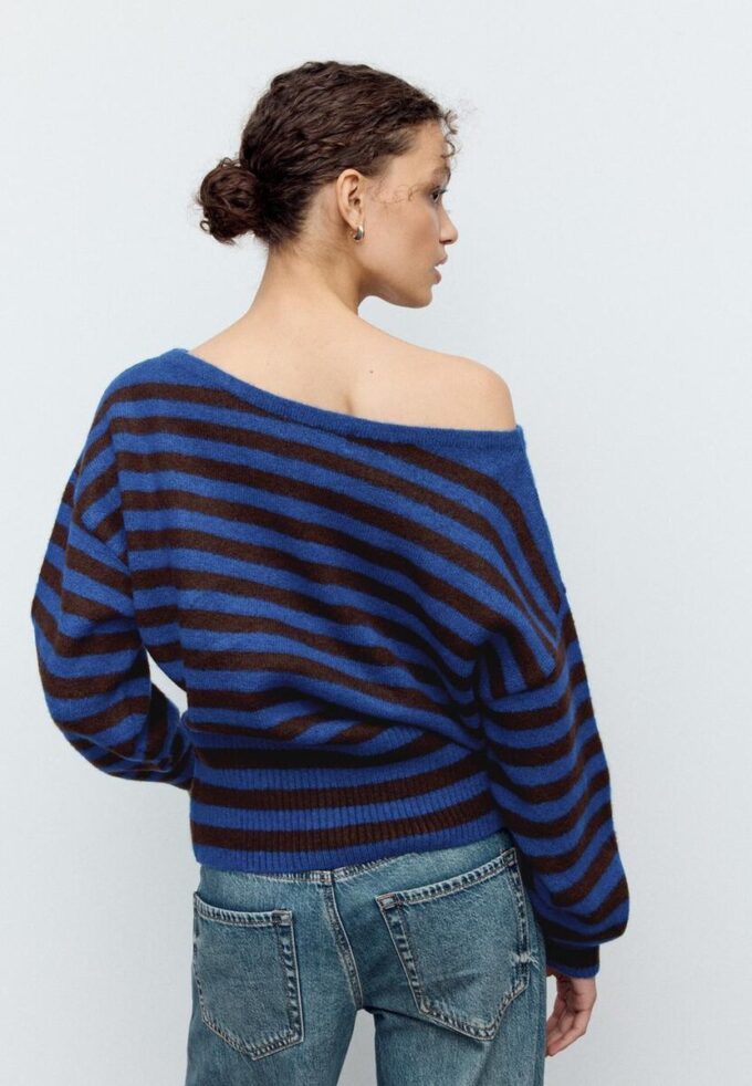 Pull en maille au toucher doux à col bateau Pull en maille au toucher doux à col bateau