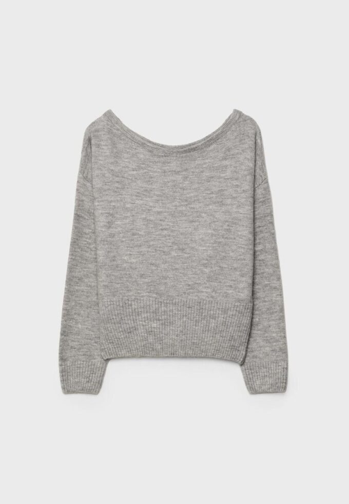 Pull en maille au toucher doux à col bateau Pull en maille au toucher doux à col bateau