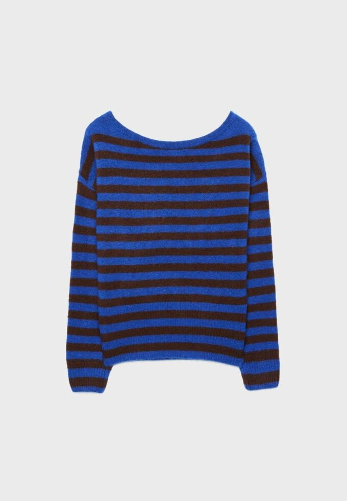 Pull en maille au toucher doux à col bateau Pull en maille au toucher doux à col bateau