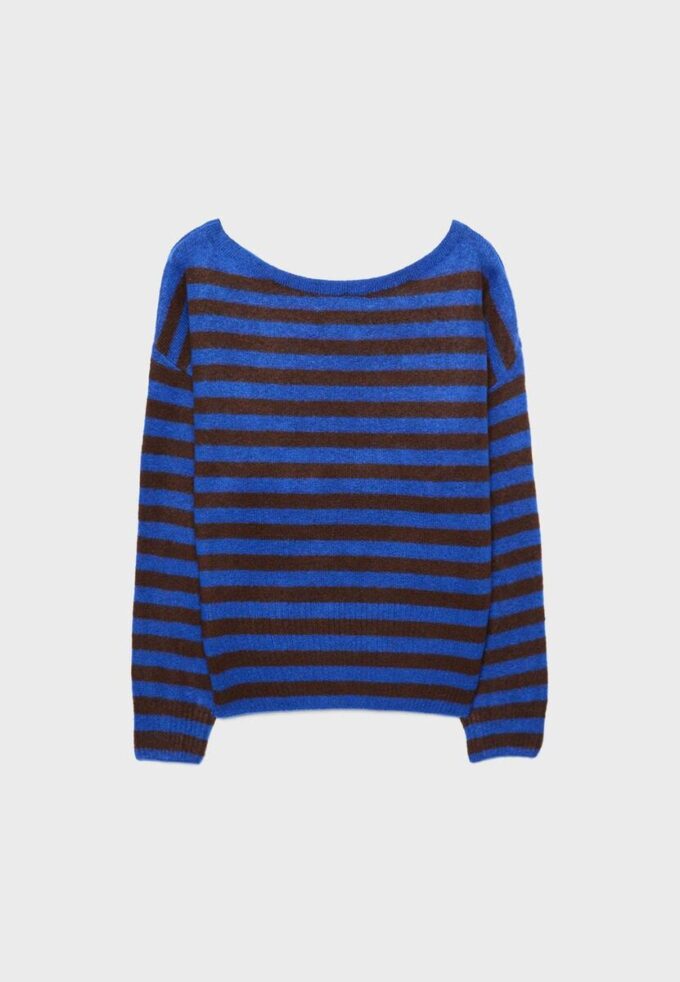 Pull en maille au toucher doux à col bateau Pull en maille au toucher doux à col bateau