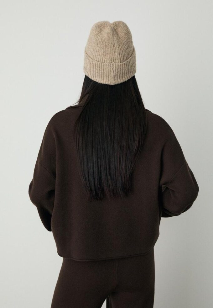 Pull en maille avec fermeture éclair