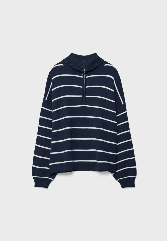 Pull en maille avec fermeture éclair