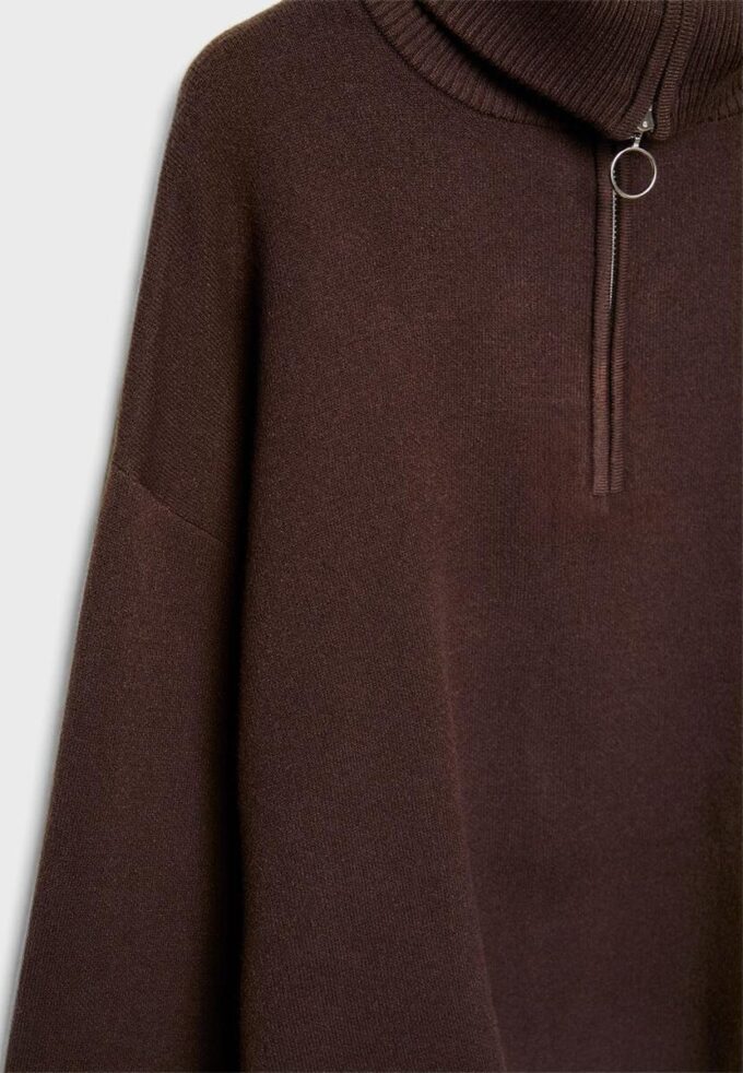 Pull en maille avec fermeture éclair