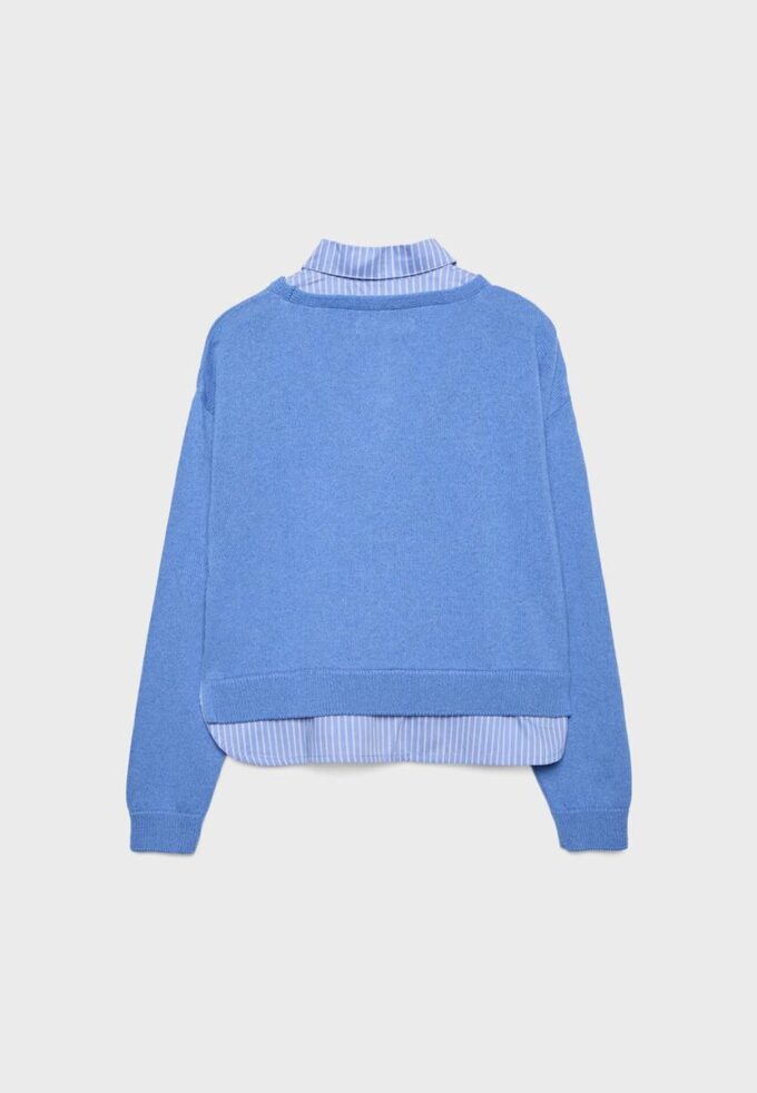 Pull en maille bicolore