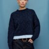 Pull en maille bicolore avec col amovible