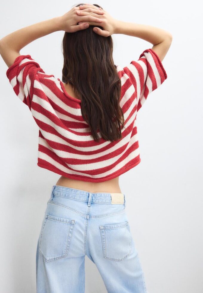 Pull en maille à col bateau Pull en maille à col bateau