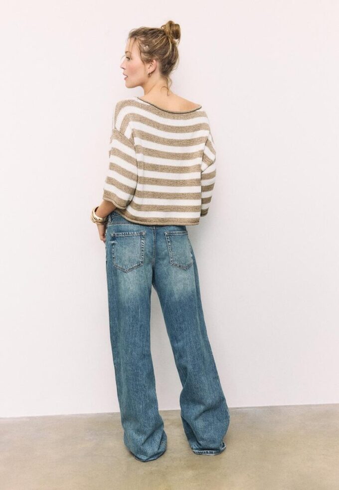 Pull en maille à col bateau Pull en maille à col bateau