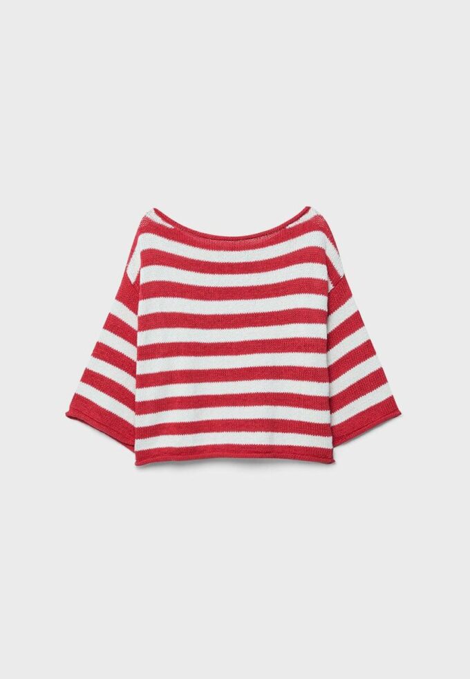 Pull en maille à col bateau Pull en maille à col bateau