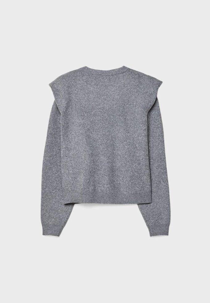 Pull en maille à épaules rembourrées