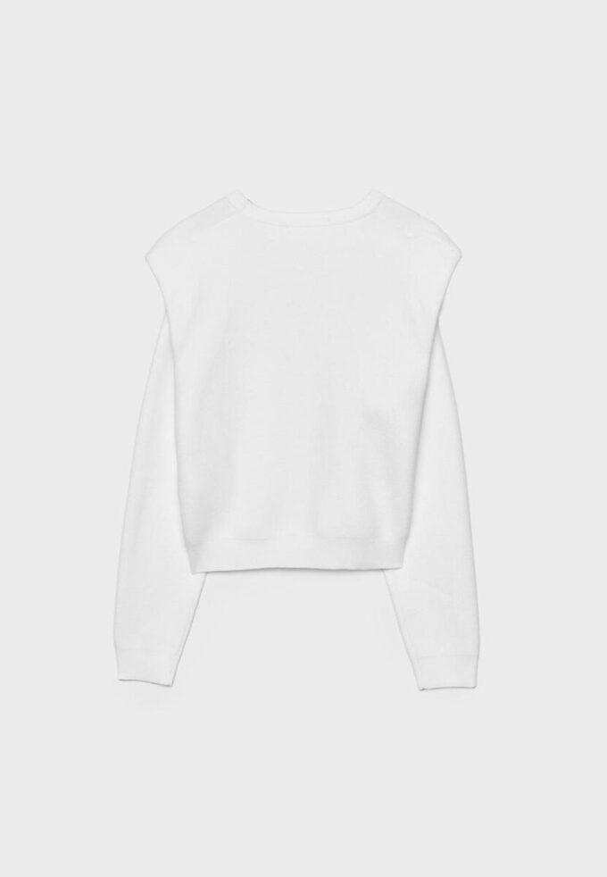 Pull en maille à épaules rembourrées