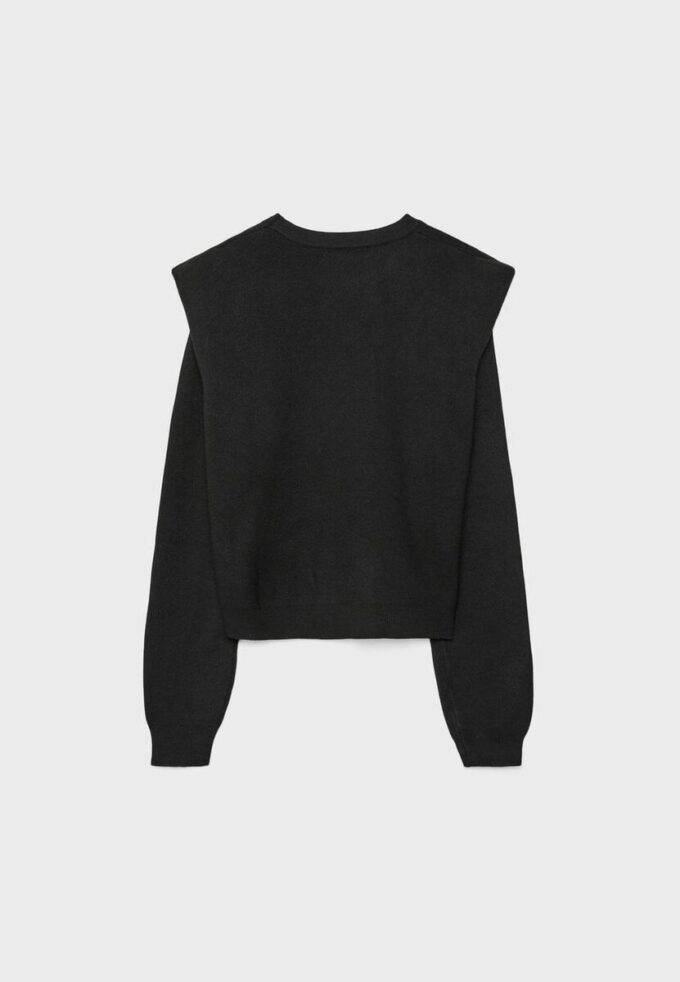 Pull en maille à épaules rembourrées