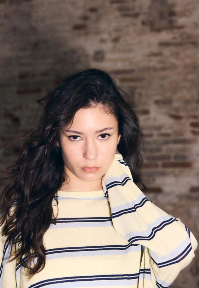 Pull rayé en maille fine