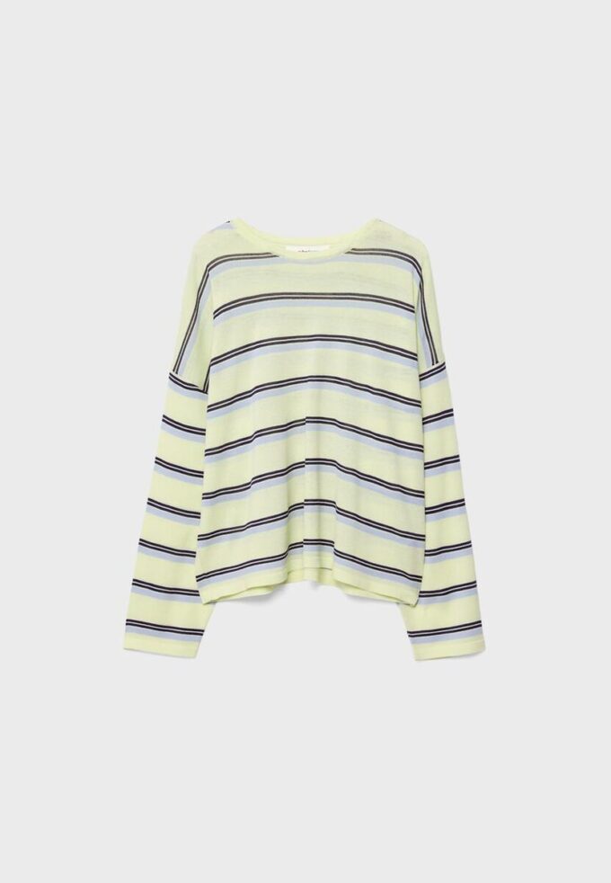 Pull rayé en maille fine