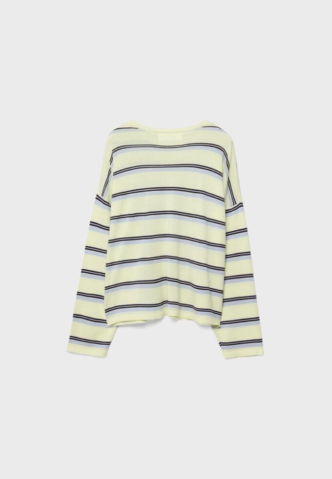 Pull rayé en maille fine