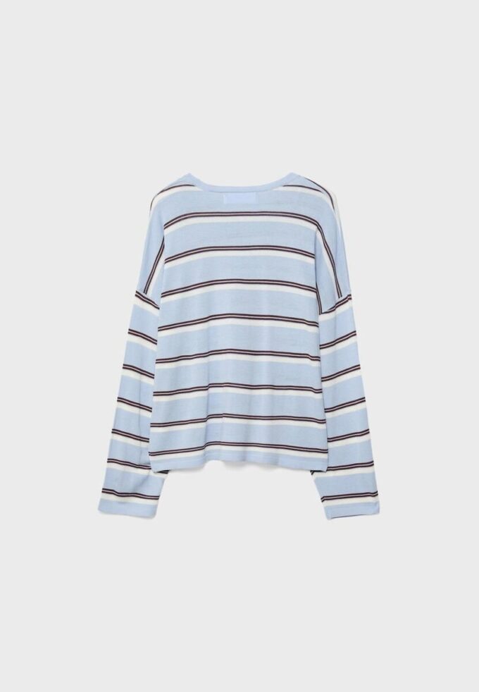 Pull rayé en maille fine