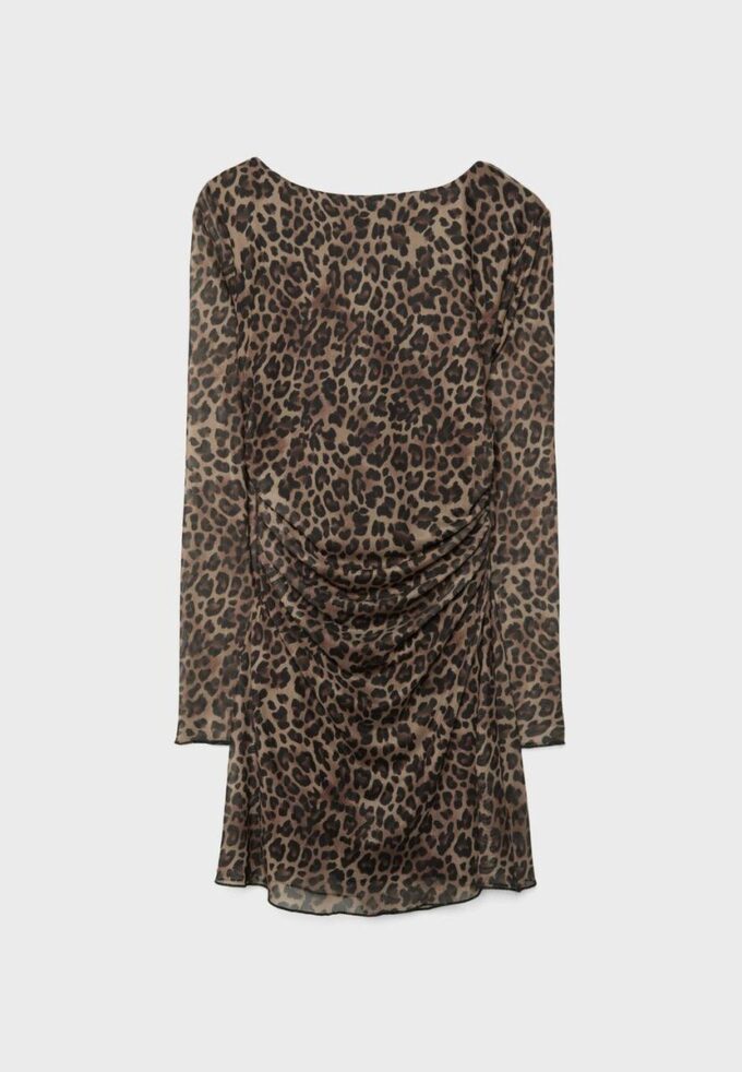 Robe courte en tulle imprimé Robe courte en tulle imprimé