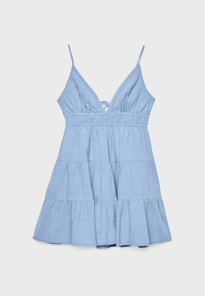 Robe courte fluide avec nœud dans le dos Robe courte fluide avec nœud dans le dos