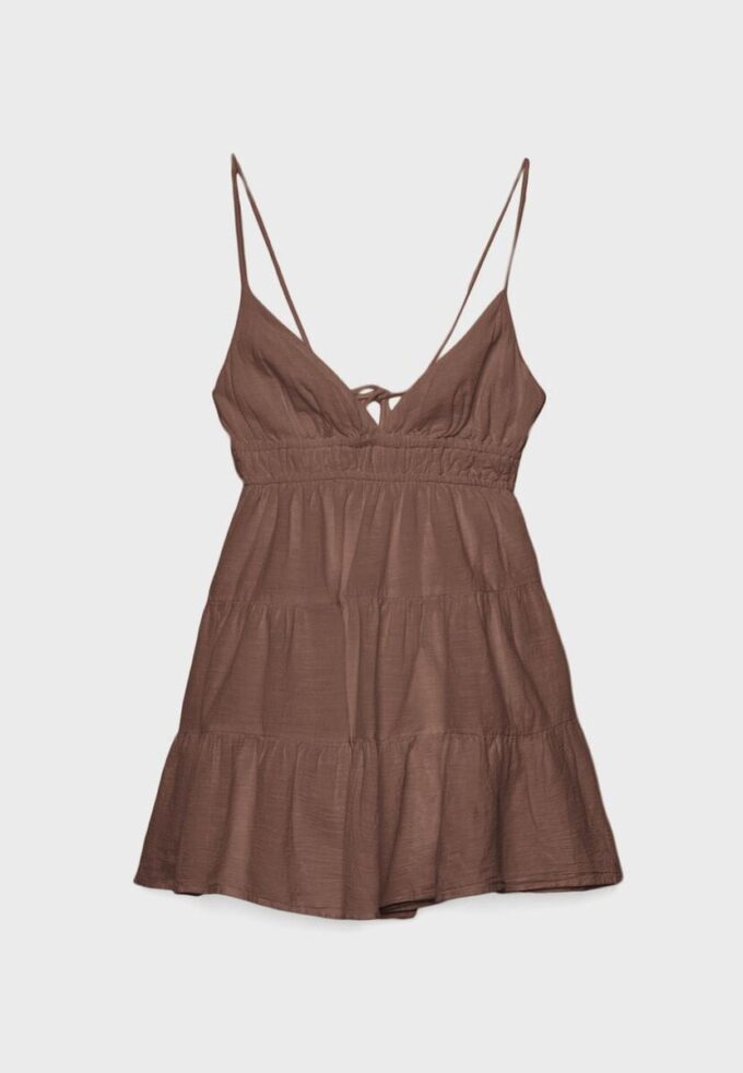 Robe courte fluide avec nœud dans le dos Robe courte fluide avec nœud dans le dos