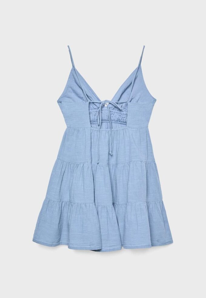 Robe courte fluide avec nœud dans le dos Robe courte fluide avec nœud dans le dos