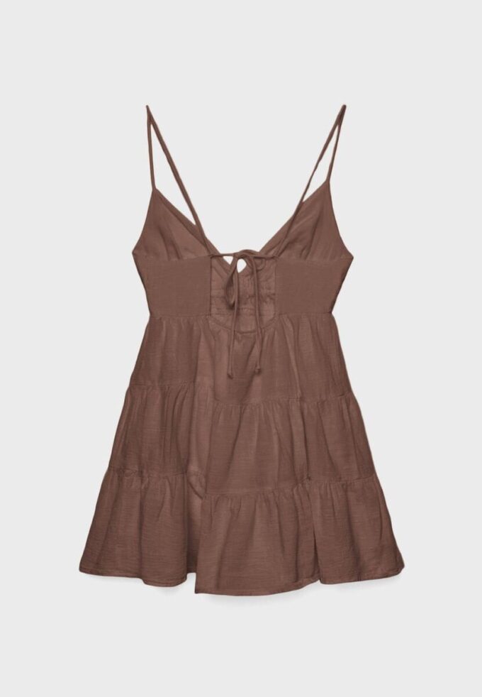 Robe courte fluide avec nœud dans le dos Robe courte fluide avec nœud dans le dos