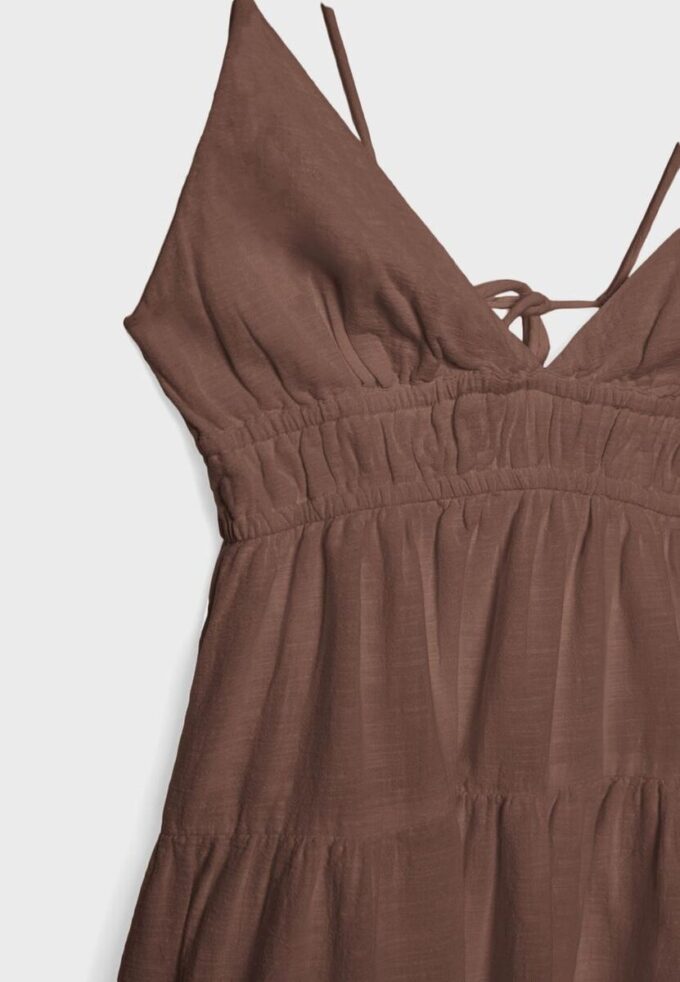 Robe courte fluide avec nœud dans le dos Robe courte fluide avec nœud dans le dos