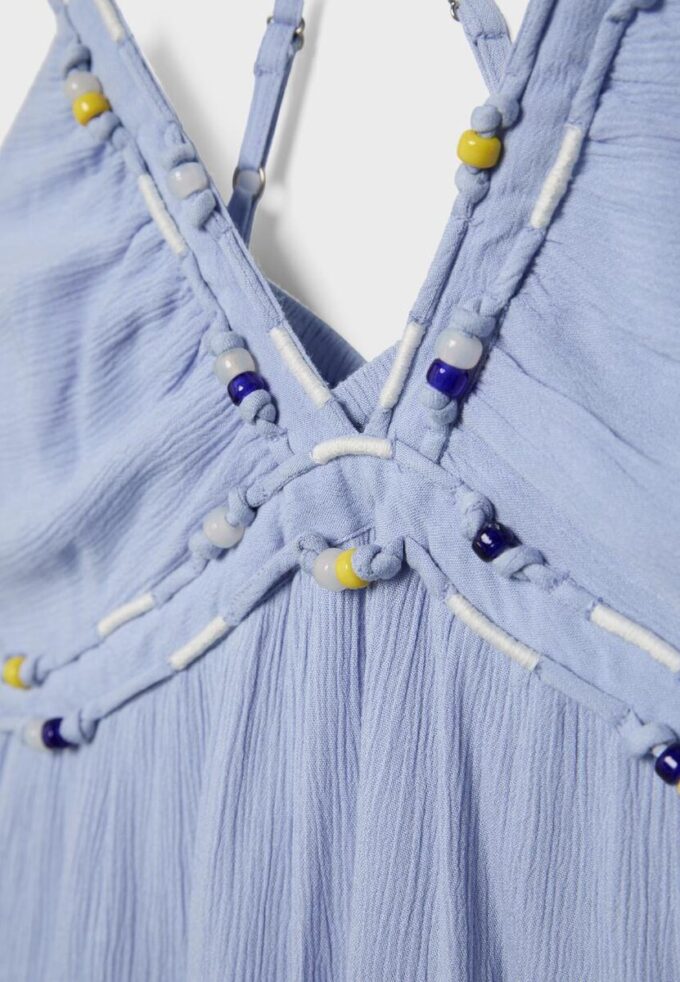 Robe courte à perles