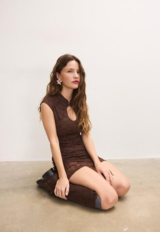 Robe courte style qipao