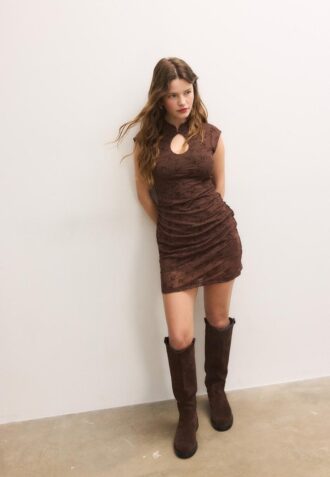 Robe courte style qipao