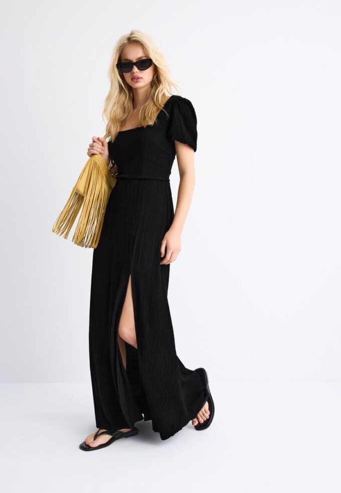 Robe longue ample avec dos croisé