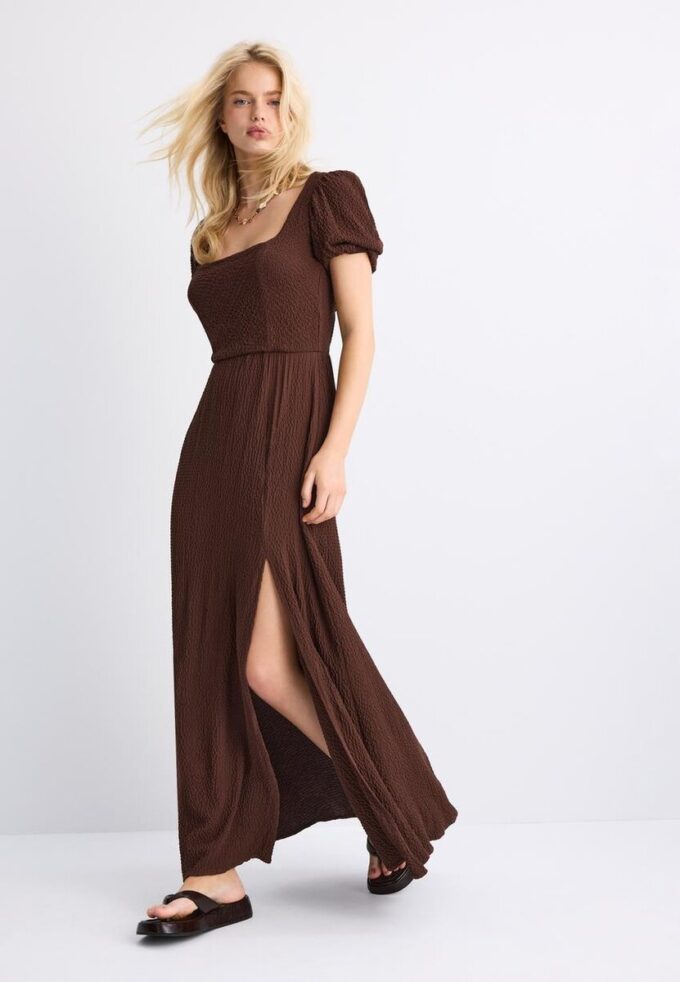 Robe longue ample avec dos croisé