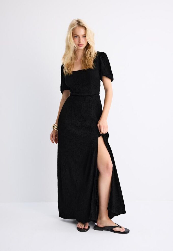 Robe longue ample avec dos croisé