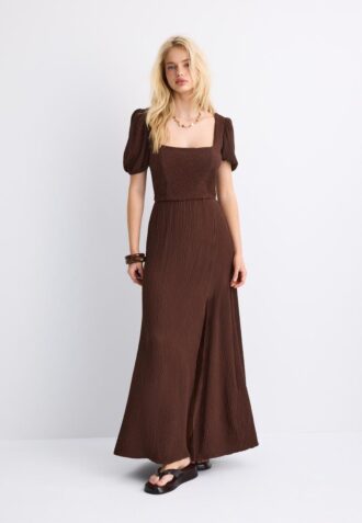 Robe longue ample avec dos croisé