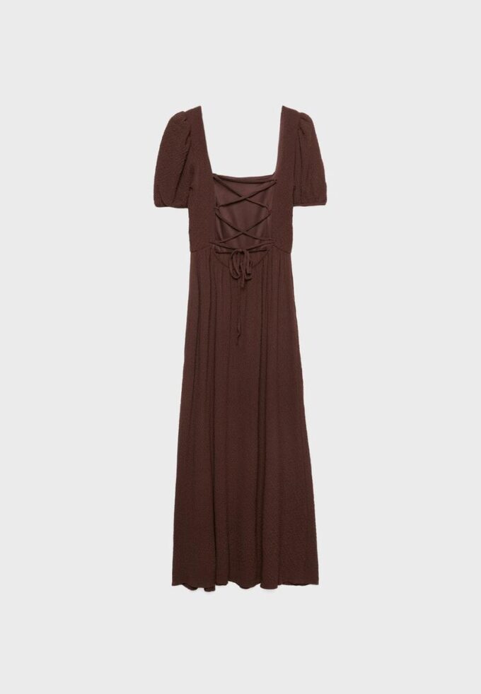 Robe longue ample avec dos croisé