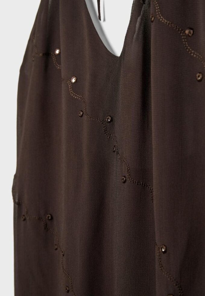 Robe longue dos nu brodée Robe longue dos nu brodée