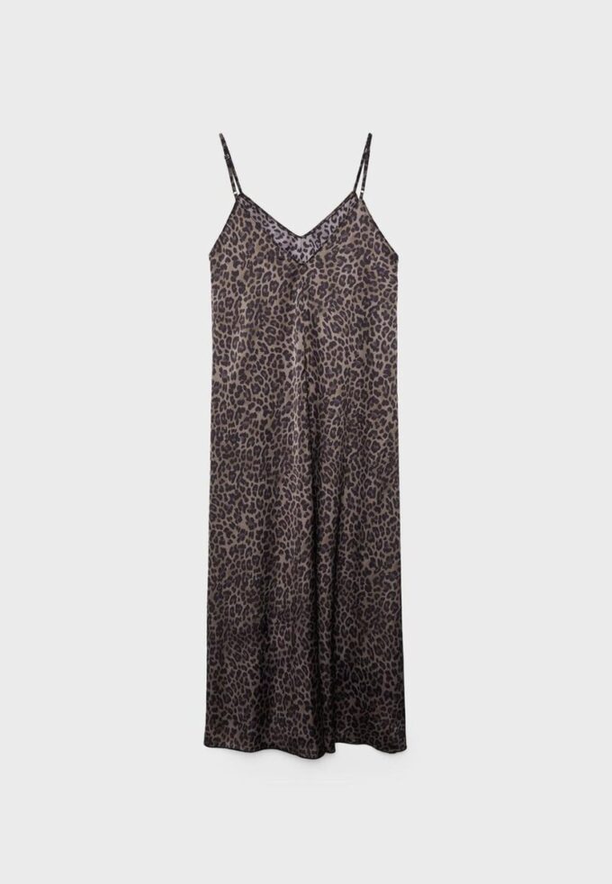 Robe longue fluide en satin