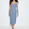 Robe midi en denim