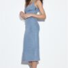 Robe midi en denim