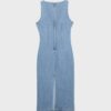 Robe midi en denim