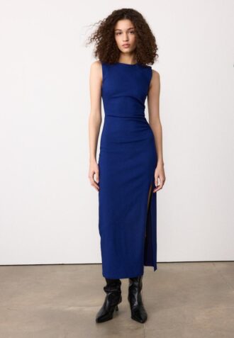 Robe midi sans manches en bengaline Robe midi sans manches en bengaline