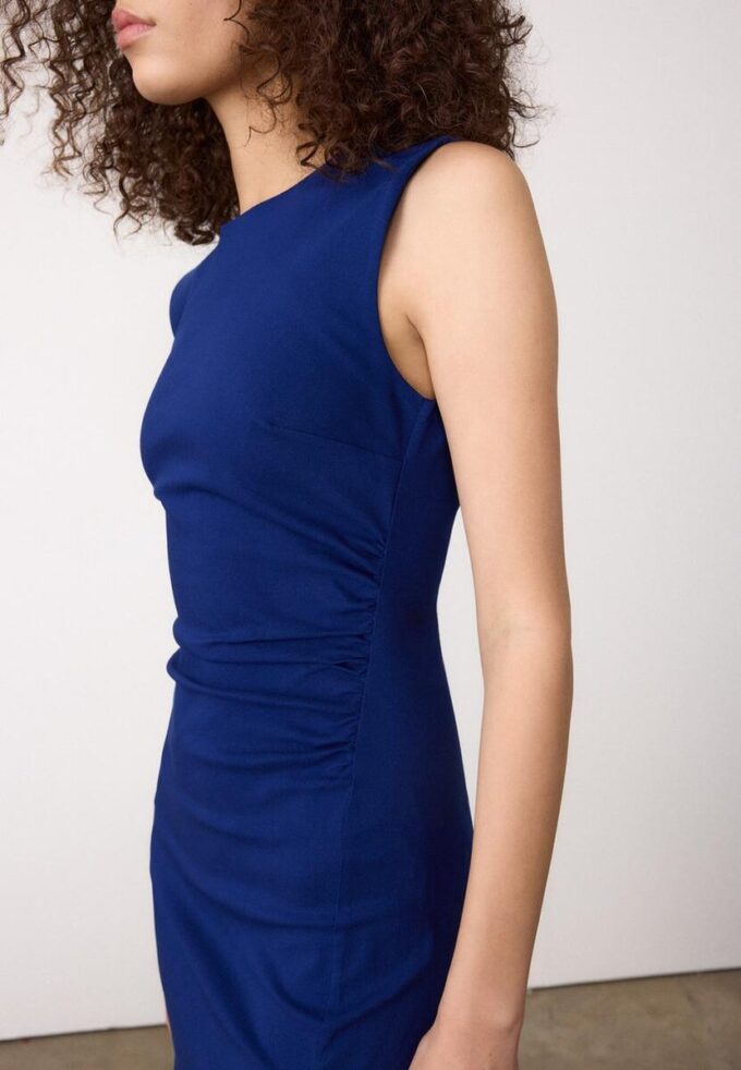 Robe midi sans manches en bengaline Robe midi sans manches en bengaline