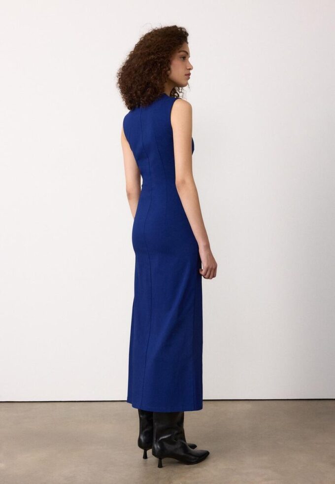 Robe midi sans manches en bengaline Robe midi sans manches en bengaline