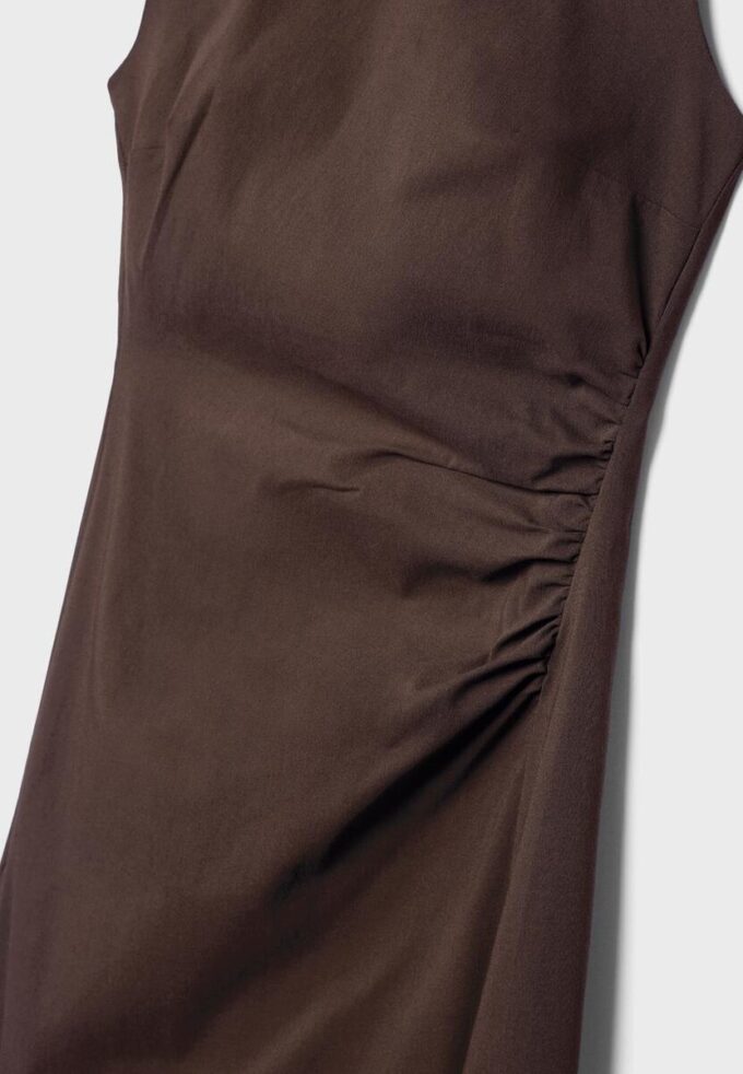 Robe midi sans manches en bengaline Robe midi sans manches en bengaline