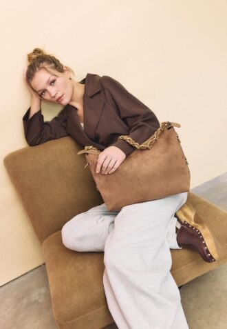 Sac à bandoulière avec détail chaîne