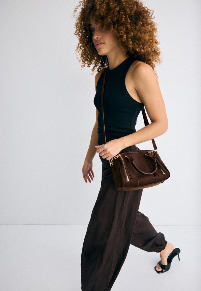 Sac à bandoulière avec détails zippés