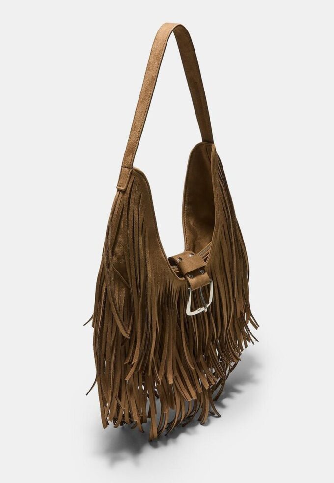 Sac à bandoulière avec franges et boucle Sac à bandoulière avec franges et boucle