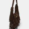 Sac à bandoulière avec franges et boucle