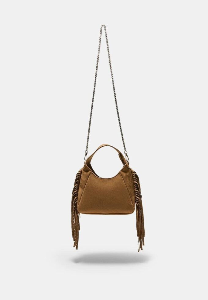 Sac à bandoulière avec franges sur les côtés Sac à bandoulière avec franges sur les côtés