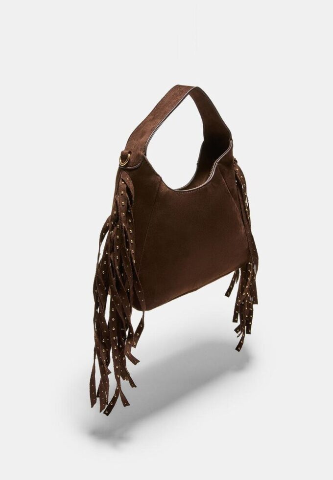 Sac à bandoulière avec franges sur les côtés Sac à bandoulière avec franges sur les côtés