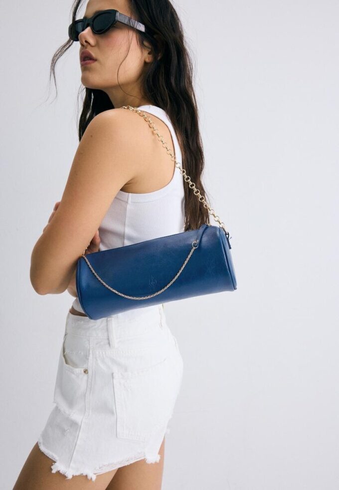 Sac à bandoulière avec poignée en chaîne Sac à bandoulière avec poignée en chaîne