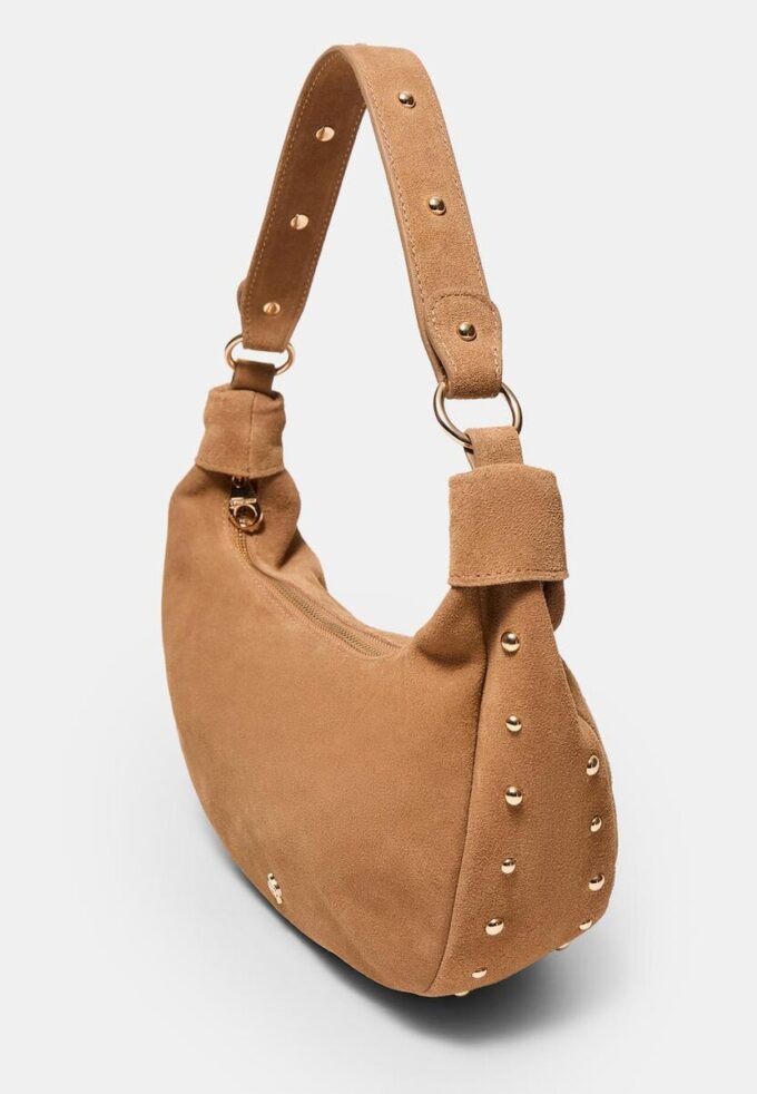 Sac à bandoulière clouté 100 % Cuir